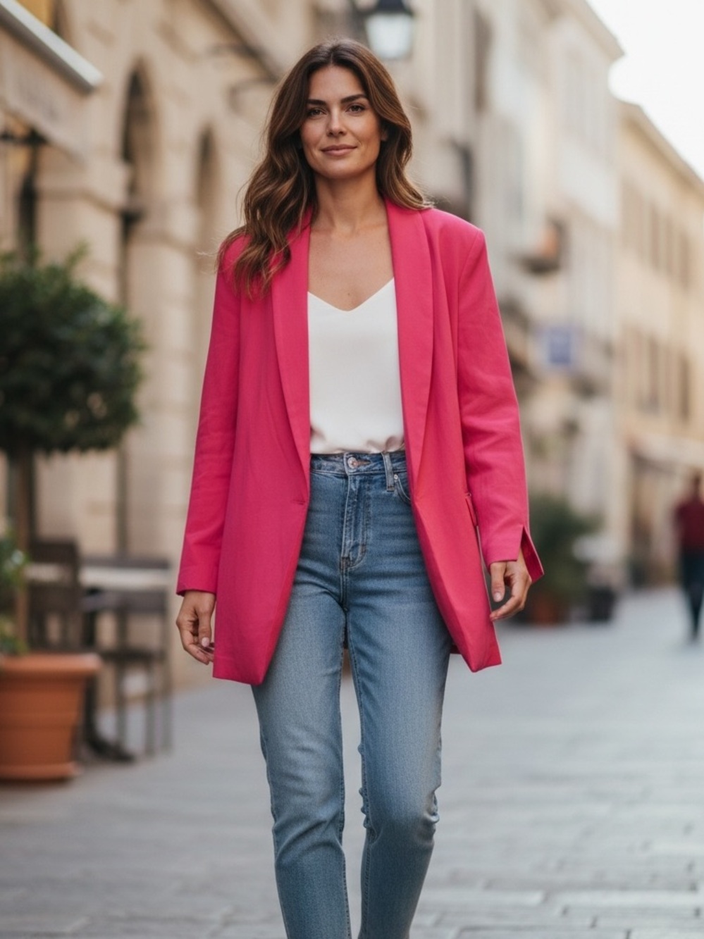 NWOT Gabrielle Union Pink Oversized Large Blazer Jacket